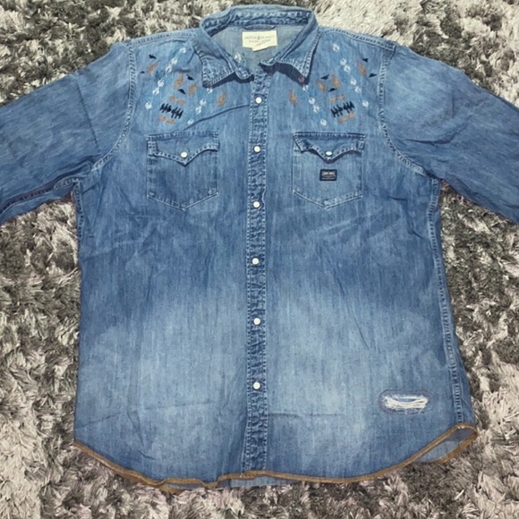 Ralph Lauren denim and supply denim shirt with embroidery - Picture 1 of 2